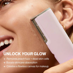 DERMAFLASH Luxe+ Advanced Sonic Dermaplaning and Peach Fuzz Removal - Blush