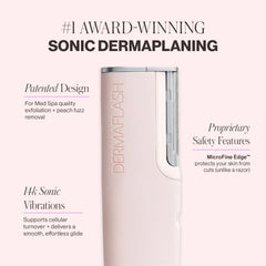 DERMAFLASH Luxe+ Advanced Sonic Dermaplaning and Peach Fuzz Removal - Blush