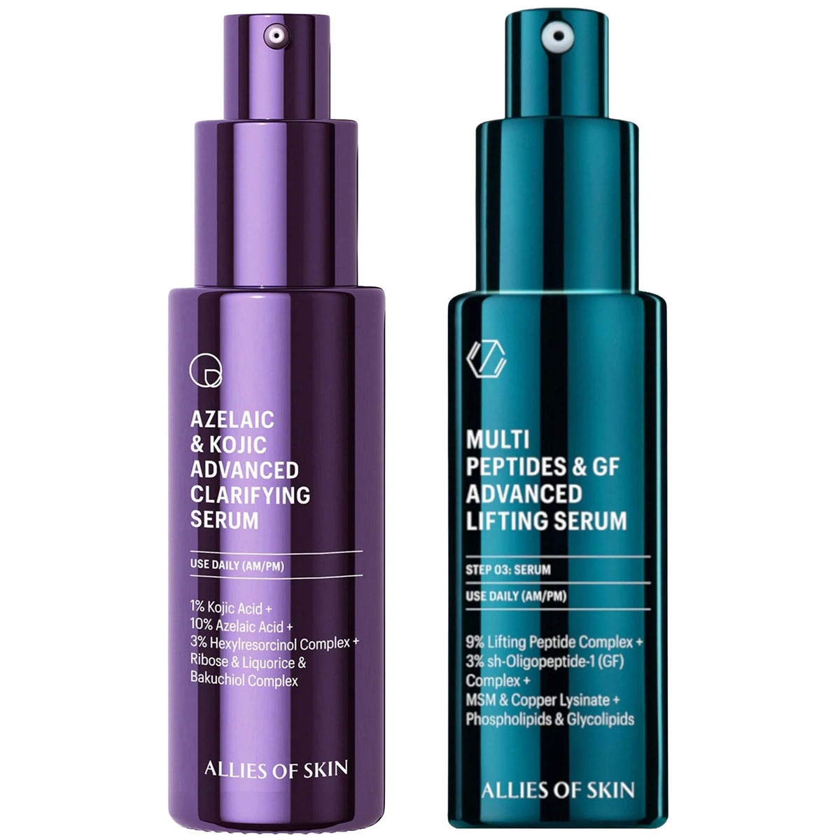 Allies of Skin Clinical Clarify & Growth Factor Lifting Serum Duo (Worth $287)